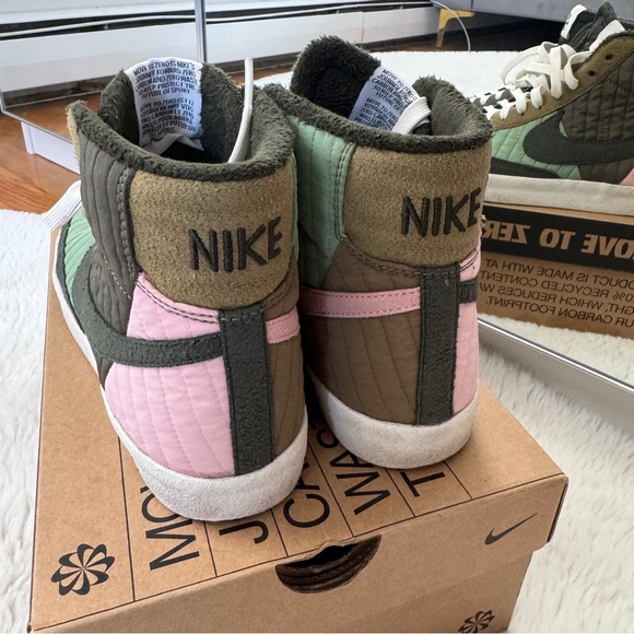 Nike Blazer Mid '77 Premium Toasty in Sequoia, Olive, and Brown Kelp | 8.5 / 7 - Picture 3 of 9